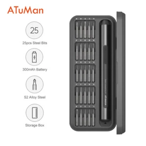 ATuMan E1 Electric Precision Screwdriver Set 25 in 1 Magnetic Driver Bits Set - Picture 1 of 11
