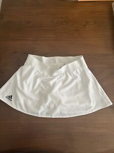 BNWOT Adidas  Climalite Women Comp Tennis Skort Skirt White Size 12-14 Medium