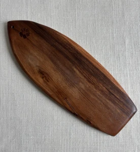TROPECO Hawaiian Surfboard Monkeypod Wood Cutting Charcuterie Serving Board - Picture 1 of 5