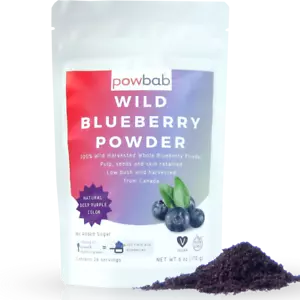 powbab Wild Blueberry Powder: 100% Whole Wild Blueberries (6 oz) Non-GMO, Vegan - Picture 1 of 7