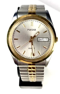 Reloj de Colección Pulsar Seiko President Para Hombre Dos Tonos Día Fecha - Batería Nueva - Funcionando - Imagen 1 de 4