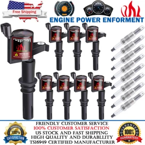 8Pack Ignition Coil & Spark Plug For 2004 2005 2006 2007 2008 Ford F150 4.6/5.4L - Picture 1 of 18
