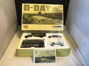 CORGI 97714 D-DAY 50th ANNIVERSARY SET TRAM, FORD, MORRIS, BEDFORD LTD ED MIB - Picture 1 of 12