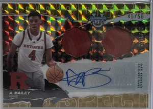 Ace Bailey | Bowman U Best Prospect Dual Relic Autograph /50 Gold Geo | Rutgers - Picture 1 of 2