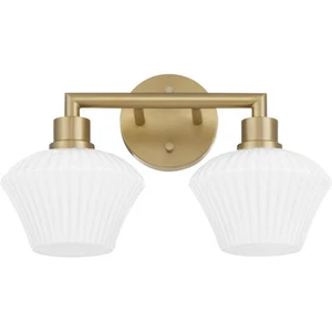 Quorum International 5221-2-80 Cassini Bathroom Vanity Light Aged Brass - Picture 1 of 4