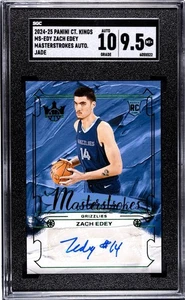 2024-25 Court Kings Zach Edey Masterstrokes Auto Jade SGC 9.5 Auto 10 - Imagen 1 de 2