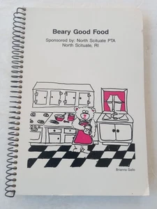 Vintage North Scituate RI Elementary School PTA Cookbook BEARY GOOD FOOD 1984-91 - Picture 1 of 23