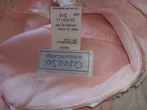 Vintage Gunne Sak by Jessica McClintock Womens Dress Size 7 Pink Lace 3/4 Length - Picture 1 of 7