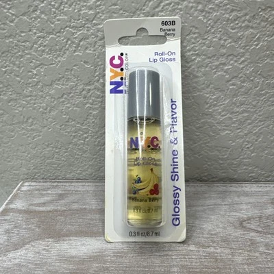 纽约 NYC Roll-On 唇彩香蕉浆果 603B 罕见全新密封快速发货 — 第 1/3 张图片