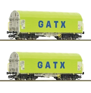 Coches de carga a escala TT - 6680011 - Juego de 2 piezas: vagones lona deslizables, GATX - Imagen 1 de 1