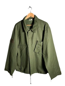 Profistyle Military Jacket Over Shirt Mens Size M/L Khaki Green Vintage Full Zip - Picture 1 of 15