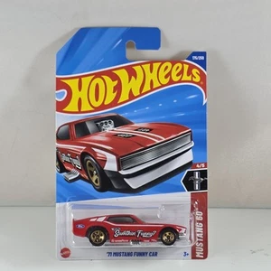 2025 Hot Wheels H Case Mustang 60th #175 71 Mustang Funny Car Red - Picture 1 of 2