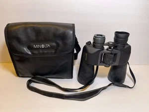 Minolta 12x50 Activa Binoculars With Case - Missing 1 Eye Cup - Picture 1 of 6