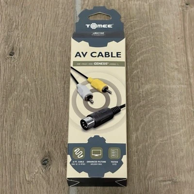 Sega Genesis Model 1 AV Cable RCA Composite Audio Video Cord Brand New 6ft - Image 1 of 2