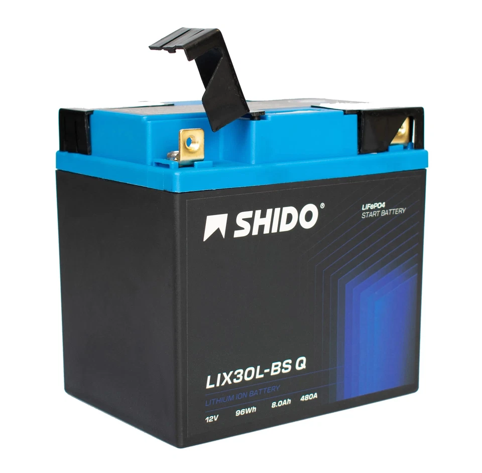 LITHIUM-IONEN Batterie LIX30L-BS Q 12 Volt, SHIDO Motorrad Batterie