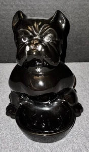 Vintage Ceramic Hickok Bulldog Wallet Change Trinket Dish Figurine Planter - Picture 1 of 5