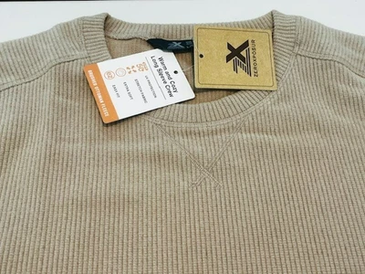 Pullover cálido para hombre manga larga cuello redondo color trigo tostado talla grande Foto 1 de 4