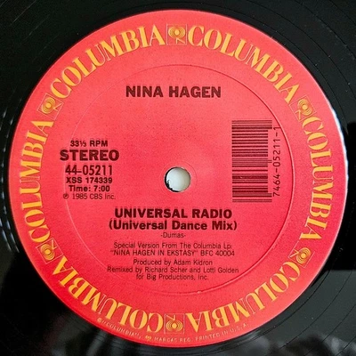 NEW WAVE / SYNTH-POP - NINA HAGEN - UNIVERSAL RADIO - COLUMBIA RECORDS PROMO Foto 1 de 4