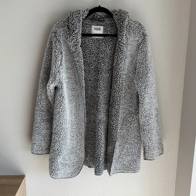 ROSA Victoria's Secret Sherpa Polar Cárdigan Chaqueta Gris M L G Foto 1 de 4