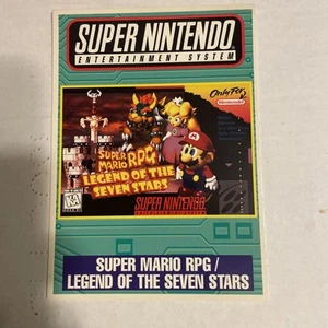 Super Mario RPG Legend Of The Seven Stars VIDPRO Toys R Us Card Rare - Picture 1 of 2