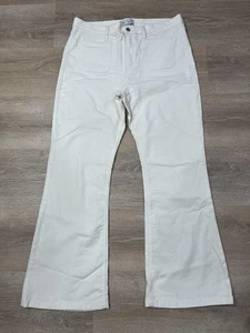 Pantalones GAP para mujer 16R blanco marfil años 70 acampanados tiro alto pana parche bolsillos - Imagen 1 de 8