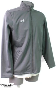 Under Armour Loose Coldgear Gray Jacket Mens Zipper Mock Neck Paris Casino Sz L - Picture 1 of 7