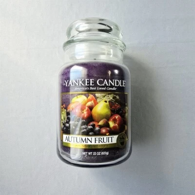 Yankee Candle Autumn Fuiit 22 oz Large Jar White Label Rare & Retired Scent NEW - Image 1 of 4