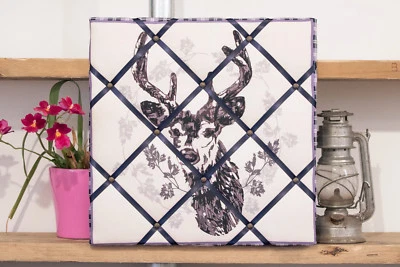 Tartan stag noticeboard pinboard memoboard wall organiser - Image 1 of 2