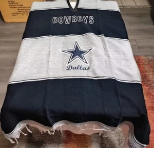NFL Poncho Dallas Cowboys Acrylic Cotton/ NEW Made In 🇲🇽 - Picture 1 of 9