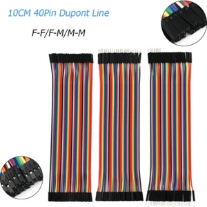 New 40 Pin 10cm Dupont Wire Line Ribbon Jumper Ribbon Cable Arduino MF,MM,FF Kit - Picture 1 of 6