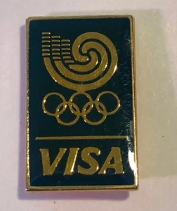 Vintage 1988 Seoul Korea Visum Olympia Sponsor Emaille Pin grün/VERSANDKOSTENFREI - Bild 1 von 3