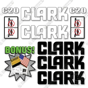 Fits Clark C20 Decal Kit Forklift - 7 YEAR OUTDOOR 3M VINYL! - Picture 1 of 1