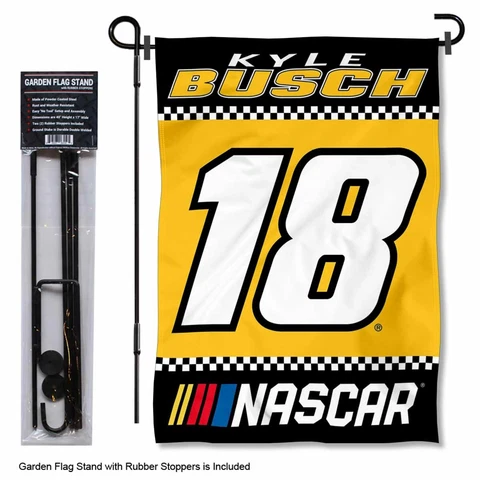 Kyle Busch Garden Flag and Yard Stand Included Cover