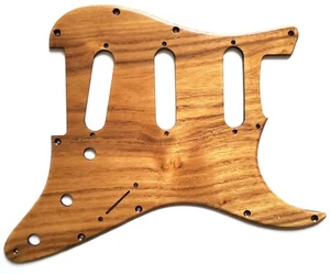 NEW PICKGUARD STRATOCASTER - fait main - bois Ailhantus - guitare STRAT #3 - Imagen 1 de 6