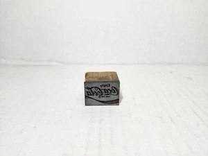 Enjoy Coca-Cola Logo Printing Ad Press Block Stamp Ink Plate Vintage Wood Metal - Picture 1 of 3