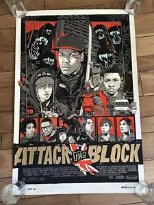 Attack The Block Variant Poster Tyler Stout Signed Numbered Mondo - Picture 1 of 2