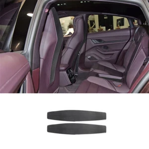 2Pcs Carbon Fiber Interior Front Seat Back Panel Cover Trim For Porsche Taycan - Picture 1 of 12