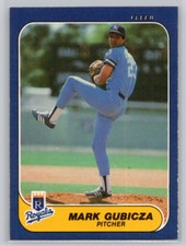 1986 FLEER #8 MARK GUBICZA  KANSAS CITY ROYALS
