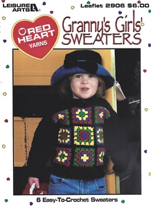 Granny's Girls Sweaters Leisure Arts Leaflet 2906 6 Patterns 1996 - Picture 1 of 1