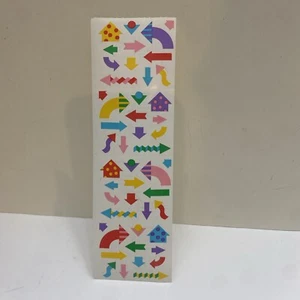 Vintage 1993 Mrs. Grossman's Stickers Colorful Arrows-1 Sheet Right This Way - Picture 1 of 1