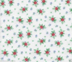 Rose Buds FLANNEL Quilt Fabric - 7/8 Yard Piece - Picture 1 of 2