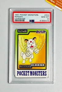 Pokemon 1997 Pocket Monsters PSA 10 Persian Carddass #053 Japanese - Foto 1 di 2