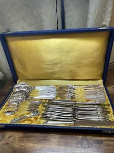 Homag 90 Vintage Deutsch Versilbert Besteck Set Vintage 48 Teile - Bild 1 von 24