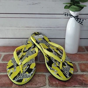 Kate Spade Damen-Flip-Flops Feldon Giraffe Sandale gelb schwarz neu mit Etikett Größe 7/8 - Bild 1 von 16