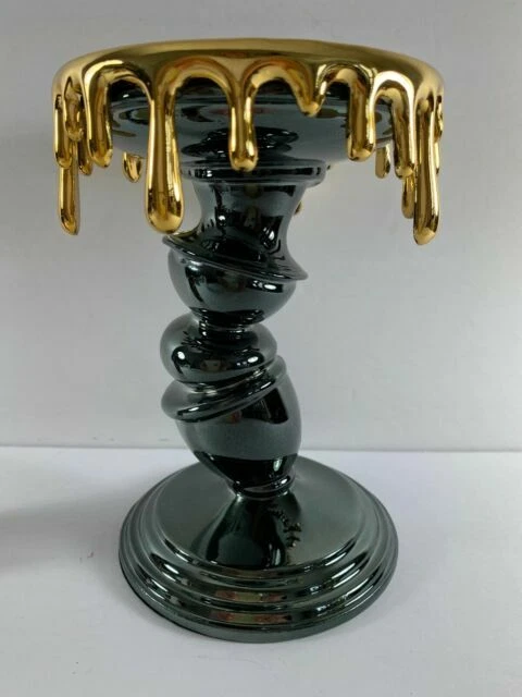 2x Bath & Body Works 2021 Halloween Tilted Pedestal 3-Wick Candle Holder