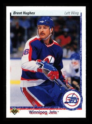 Brent Hughes 1990-91 Upper Deck Hockey NHL #333b Winnipeg Jets - Image 1 of 2