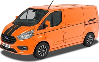 FORD TRANSIT CUSTOM 310 SPORT SWB VAN - ORANGE GLOW - CORGI 1:43 ltd ed- VA15101 - Image 1 of 3