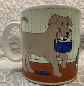 Doggie Do-Good 12 Unzen Keramik Kaffeebecher Taylor & Ng 1987 Japan - Vintage - Bild 1 von 8