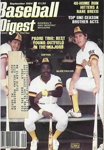 SEPTEMBER 1984 BASEBALL DIGEST SAN DIEGO PADRES TONY GWYNN MCREYNOLDS MARTINEZ - Picture 1 of 1