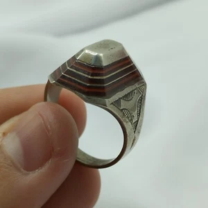 Anello Tuareg vintage Anello africano ebano Anello Tuareg etnico Tuareg Anello in ebano - Foto 1 di 5